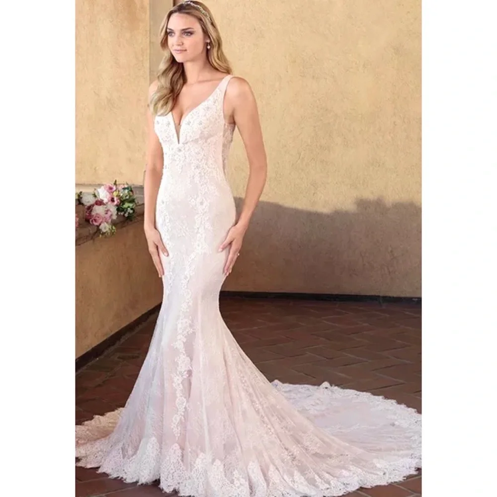 NWT CASABLANCA Bridal Style 2330 Chloe Wedding Gown -Ivory - Picture 1 of 15